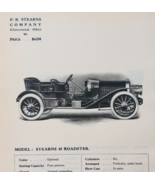 1908 Stearns Model 45 Roadster Print Catalog Advertisement Automobilia F... - $561.45 MXN