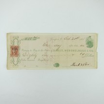 1868 Promissory Note &amp; Revenue Stamp Darst Herchelrode &amp; Co Dayton Ohio ... - £15.72 GBP