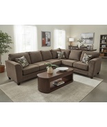 Sedrina Modern Brown Fabric L-Shaped Sectional Sofa  - $1,599.00