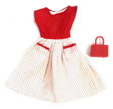 Vintage Fab Lu Babs Doll Dress Clothing Red Polka Dot Purse British Crown Colony - £16.59 GBP