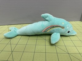 Mary Meyer Dolphin Dream Seeker 8” inch Aqua Blue/Green Plush Stuffed Animal - £10.21 GBP