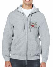 Corcoran Irish Coat of Arms Full Zip Hoodie - Ash - $36.00