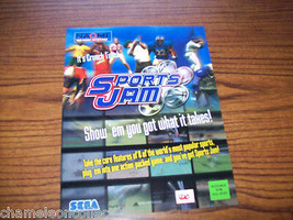 SPORTS JAM Original NOS 2000 Video Arcade Game Flyer Vintage Promo Artwork Retro - $18.00