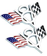 2PCS V8 Metal Car Emblem - Silver Fender Sticker Premium Car Decal - $9.89