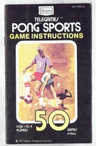 Atari Sears Telegames Pong Sports Instruction Manual ONLY - £11.35 GBP