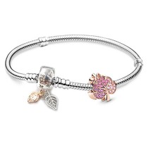 Uropean heart shaped pendant charm bracelet fit women s jewellery snake chain rose gold thumb200