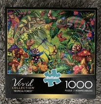 Buffalo Games ”Tropical Forest” 1000 Piece Jigsaw Puzzle. With Poster . - £12.74 GBP