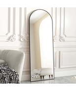  Arched Full Length Floor Mirror 64&quot;x21.1&quot; Full Body Standing Mirror, Black - £90.43 GBP