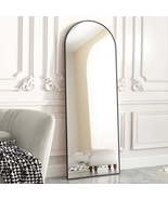  Arched Full Length Floor Mirror 64&quot;x21.1&quot; Full Body Standing Mirror, Black - £86.54 GBP