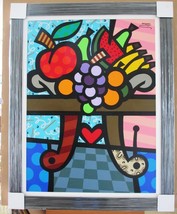 Jozza &quot;Fruit Salad&quot; Custom Framed Original H/S Canvas XL 47.5x37 fruit pop art - $3,960.00