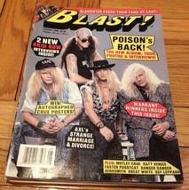 Blast! August 1990,  Poison, Skid Row, Warrant, Axl, Ratt, Crue, Def Loe... - $12.99