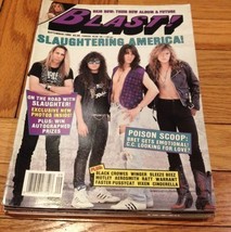 Blast! September 1990, Slaughter, Poison, Sleeze Beez, Aerosmith, Cinder... - $12.99