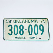 1975 United States Oklahoma Base Mobile Home License Plate 308-009 - $18.80