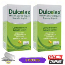 2 X Dulcolax Tablets (Bisacodyl 5mg) 200&#39;s For Constipation Relief - $57.99