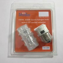RPS E-27/650W Quartz Halogen Kit Lamp w/Screw Mount Adapter Stage Studio... - $14.72