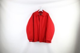 Vintage 60s Woolrich Mens Size XL Distressed Lined Wool Collared Jacket Red USA - £94.92 GBP