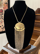 Vintage Grosse Germany Christian Dior Designer 70s Tassel Chain Runway Necklace - £310.61 GBP