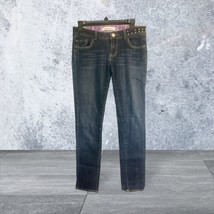 Oneill Women&#39;s Blue Jeans Size 5 Stretch Low Rise Straight Leg Medium Wash - £11.80 GBP