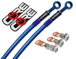 Honda Grom Brake Lines 2016-2023 (Non-ABS) Front Rear Blue Translucent Braided - £103.67 GBP