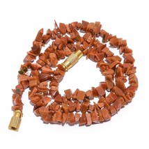 Natural Golden Sandstone Gemstone Uncut Smooth Beads Necklace 3-9 mm 15&quot; UB-7899 - £8.75 GBP