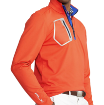 RLX Ralph Lauren Driver Luxury Golf Zip Pullover Tomato/Heritage Royal (... - $118.77