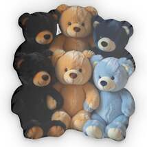 Moonlight Multi Teddy Bear Pillows, Kids Room Decor, Nursery Cushions, Cozy - $45.98+ Moonlight Multi Teddy Bear Pillows, Kids Room Decor, Nursery Cushions, Cozy - $45.98+