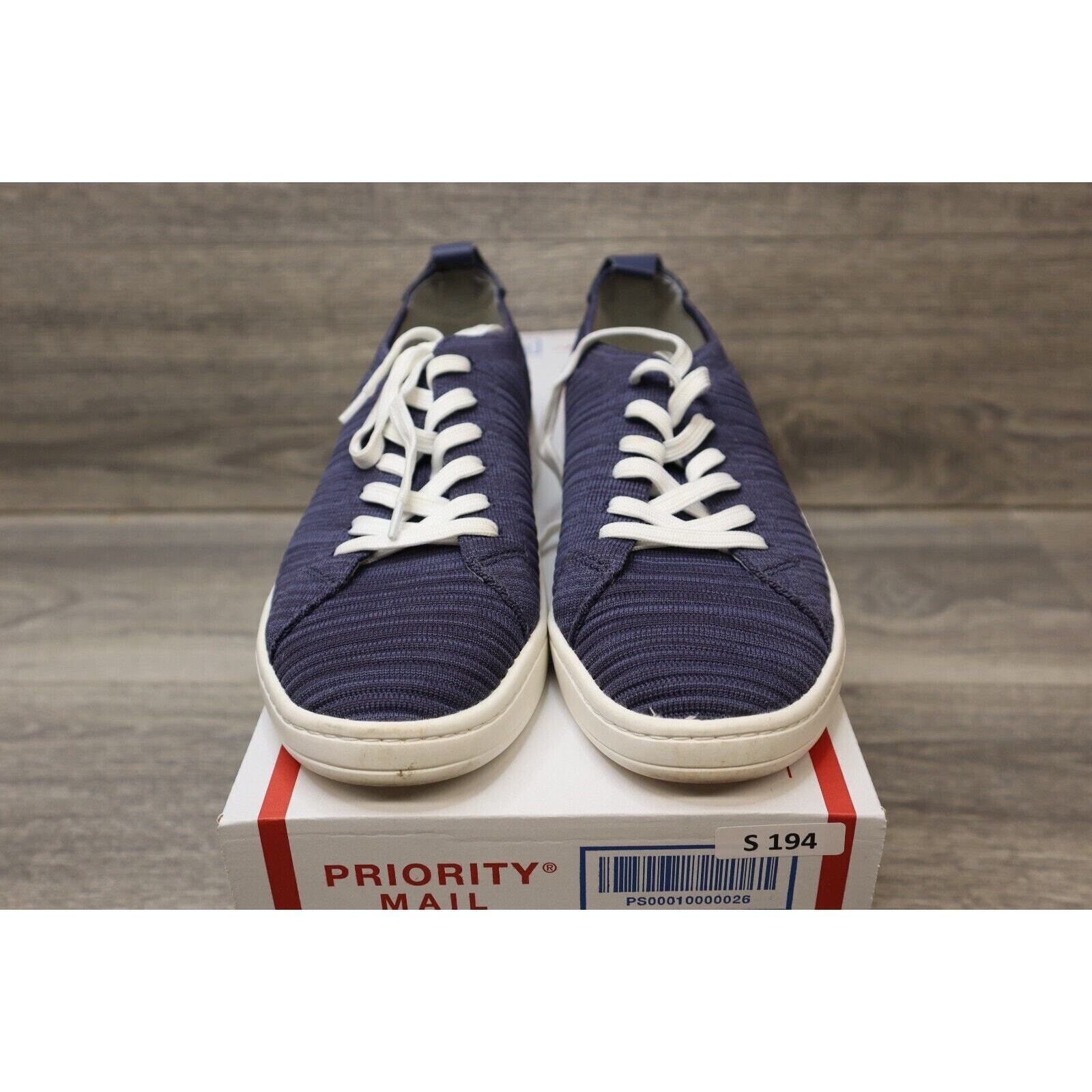 Lucky Brand Shoes Womens 8.5 M Navy Blue Fabric Lace Up Flat Sneakers Ca... - £19.27 GBP