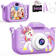 Kids Camera Digital Camera for Girls with 64G SD Card 48 MP HD 1080P IPS Screen  - £42.33 GBP