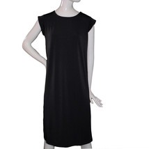 Lands End Women Small (6-8) Petite Short Sleeve Tee Shirt Dress, Black - £15.80 GBP