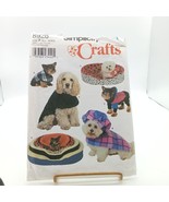 Vintage Simplicity Pet Crafts Sewing Pattern 8928 Dog Coat &amp; Bed All Sizes - £6.23 GBP