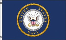Us Navy Emblem ***Licensed Product*** 5&#39;x3&#39; 150cm X 90cm Flag - £4.64 GBP