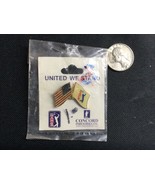 2001 United We Stand PGA Golf Tour &amp; American Flag Gold Tone Lapel Pin G... - €12,61 EUR