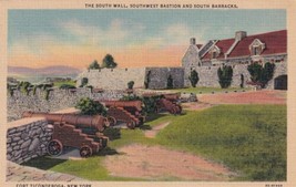 South Wall Southwest Bastion and South Barracks Fort Ticonderoga NY Postcard E02 - £2.30 GBP