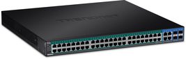 TRENDnet 52-Port Gigabit Web Smart PoE+ Switch, 48 Gigabit PoE+ Ports, 4 Shared  - £708.81 GBP