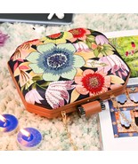 Handcrafted Black stripes printed clutch with peach sequins &amp; embroidery... - $47.97 CAD