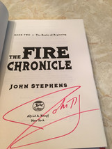 Signed First EDITION--The Fire Chronicle By John Stephens 2012 Flatsigned Hcdj - £16.34 GBP