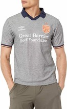 Coral Studios Umbro Away Jersey Polo Grey Navy Blue Great Barrier Reef Black - £31.43 GBP