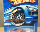 NOS 2005 Hot Wheels 128 1968 Mustang Hot Pink Rack Pack Metal Toy Car Ma... - $10.88