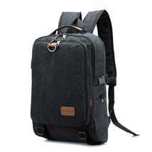 Canvas Casual Business Mens Laptop Backpack Brand 2022 New Trend Simple Male Tra - £52.81 GBP