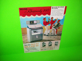 Rhapsody 160 Rock Ola 1963 Original Jukebox Phonograph Sales Flyer #1 Vintage - £18.92 GBP