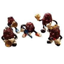 Vintage Lot of 5 California Raisins Figures Up To 2.5&quot; Toy Figurines 198... - $13.98