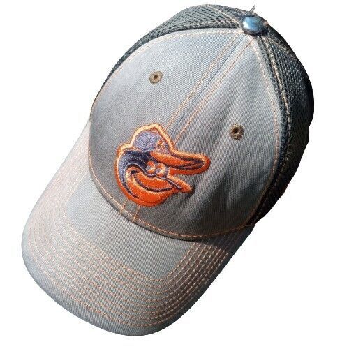 Baltimore Orioles Ball Cap New Era 39Thirty Baseball Hat Fitted S-M Distressed - £11.71 GBP