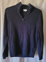 Men&#39;s Sonoma Pullover Size Medium Zipper Dark Blue Casual Warm Hiking Ca... - $12.99