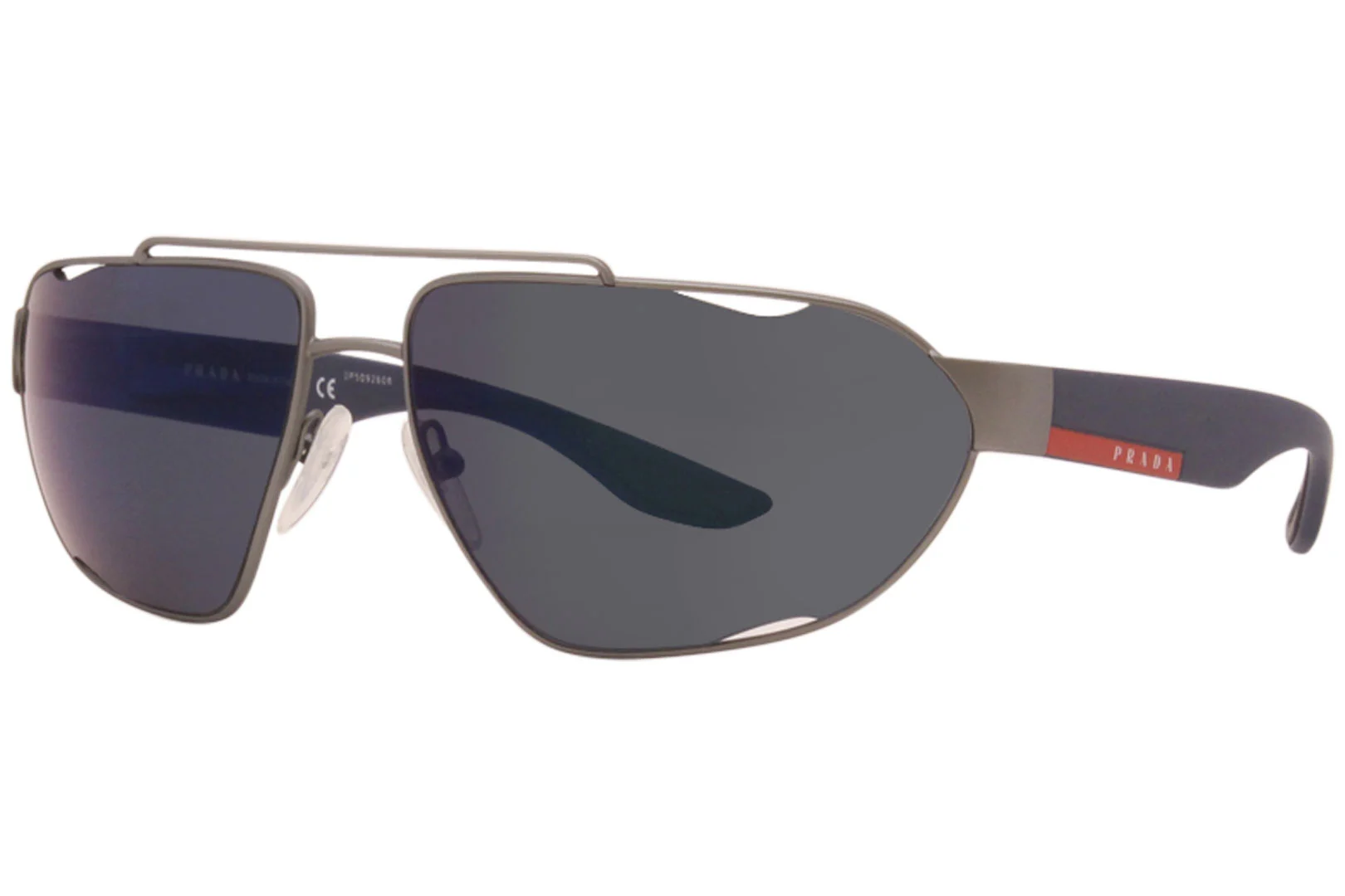 Prada Linea Rossa SPS 56U  DG1-387 Gunmetal / Grey Mirrored Sunglasses - $180.00