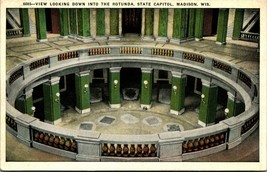 Rotunda State Capitol Madison Wisconsin WI UNP 1920s Vtg Postcard Unused - £3.07 GBP
