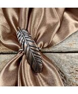 Copper Etched Leaf Western Scarf Slide or Tee Clip - €22,90 EUR