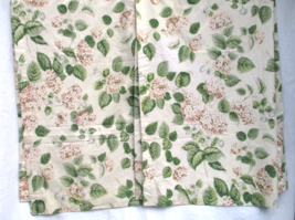 2 Tommy Hilfiger Long Curtain Panels Flower Leaf Green and Blush Pink 88 x 39 - £22.35 GBP