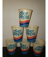 6 Diet Pepsi Cola Sample 4 oz Waxed Soda Cups Old Unused Store Stock - £12.56 GBP