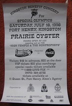 Prairie Oyster 1998 Poster Flyer Fort Henry Kingston Country Music 14*8 ... - £14.66 GBP