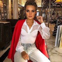 S tops and blouses lace ladies tops transparent long sleeve women shirts summer vintage thumb200